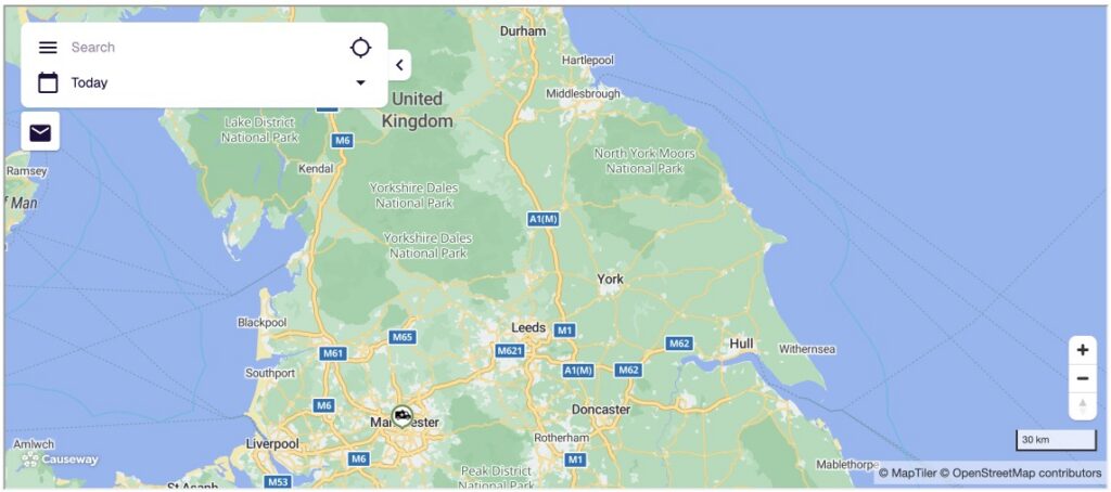 A map of North Yorkshire taken from the Causeway website.