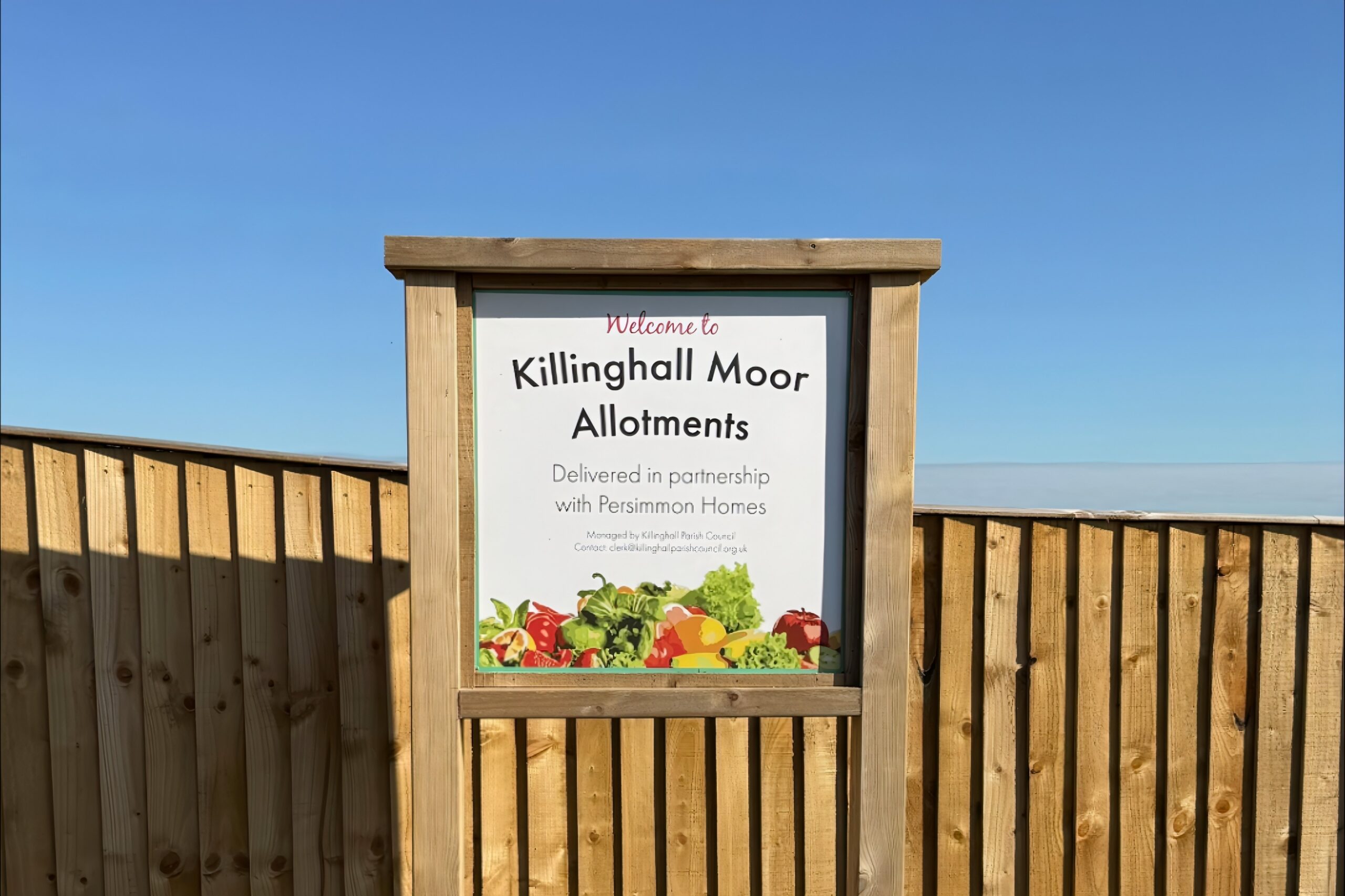 The sign outside Killinghall Moor Allotments