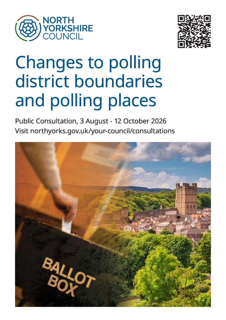 Poster for NYC consultation about changes to district boundaries and polling places